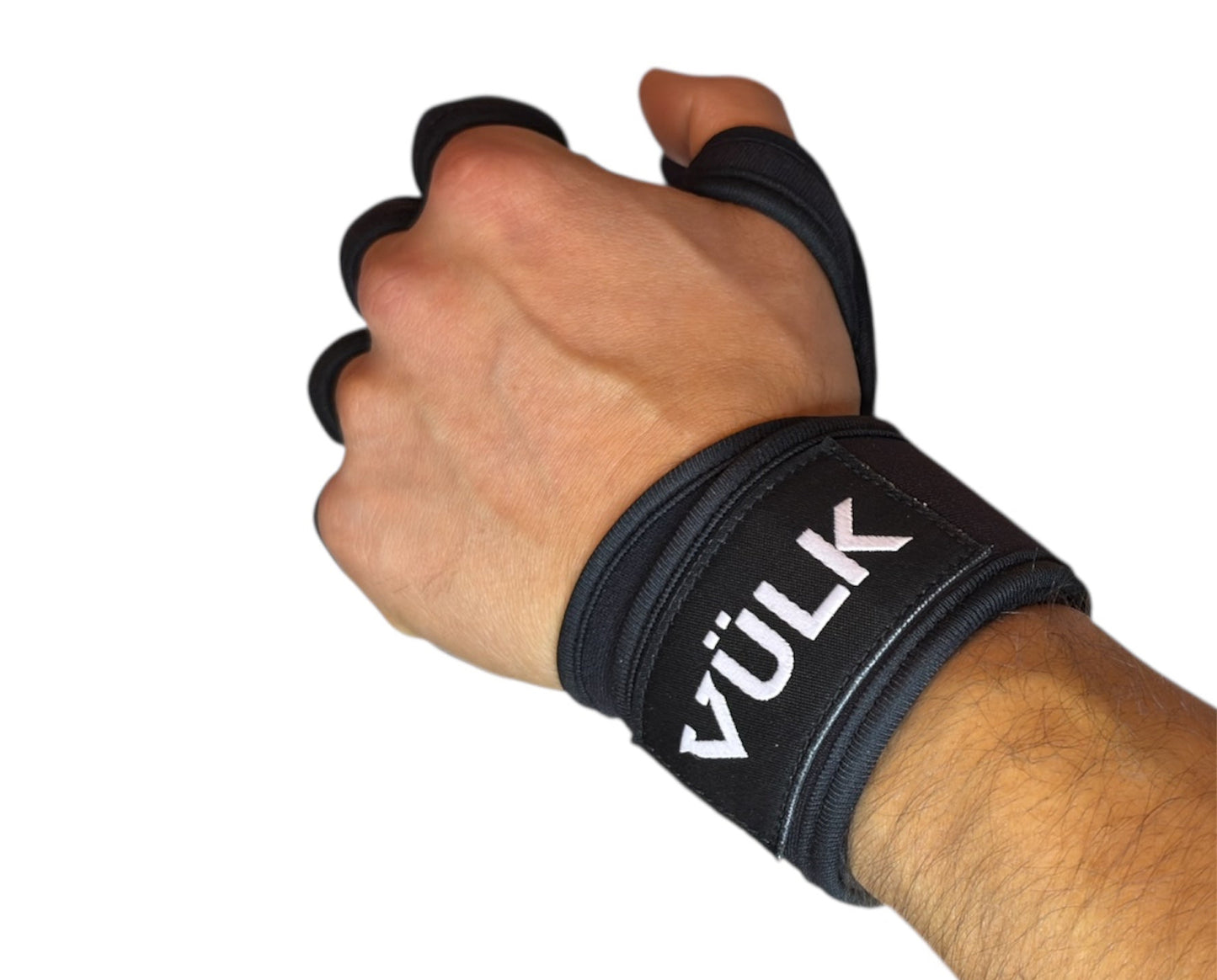 Guantes gym VÜLK HYBRID GRIP – Palma protegida, dedos libres