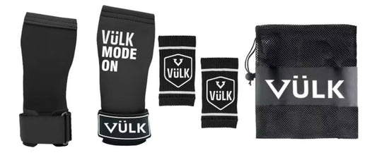 Calleras con magnesio VÜLK + Muñequeras + Bolsa de Transporte