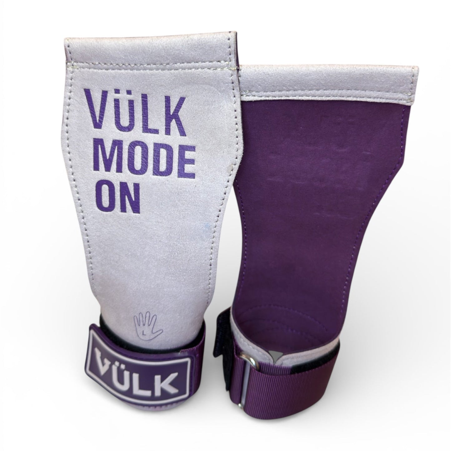 Calleras con magnesio VÜLK + Muñequeras + Bolsa de Transporte PURPURA