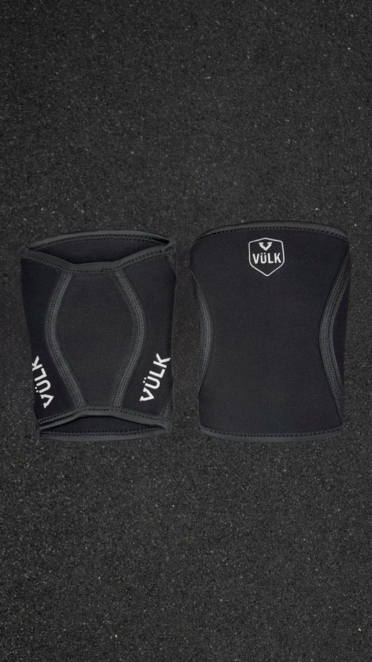 Rodilleras de Compresión 7mm VÜLK + bolsa de almacenamiento – Soporte Neopreno para CrossFit, Gym y Halterofilia