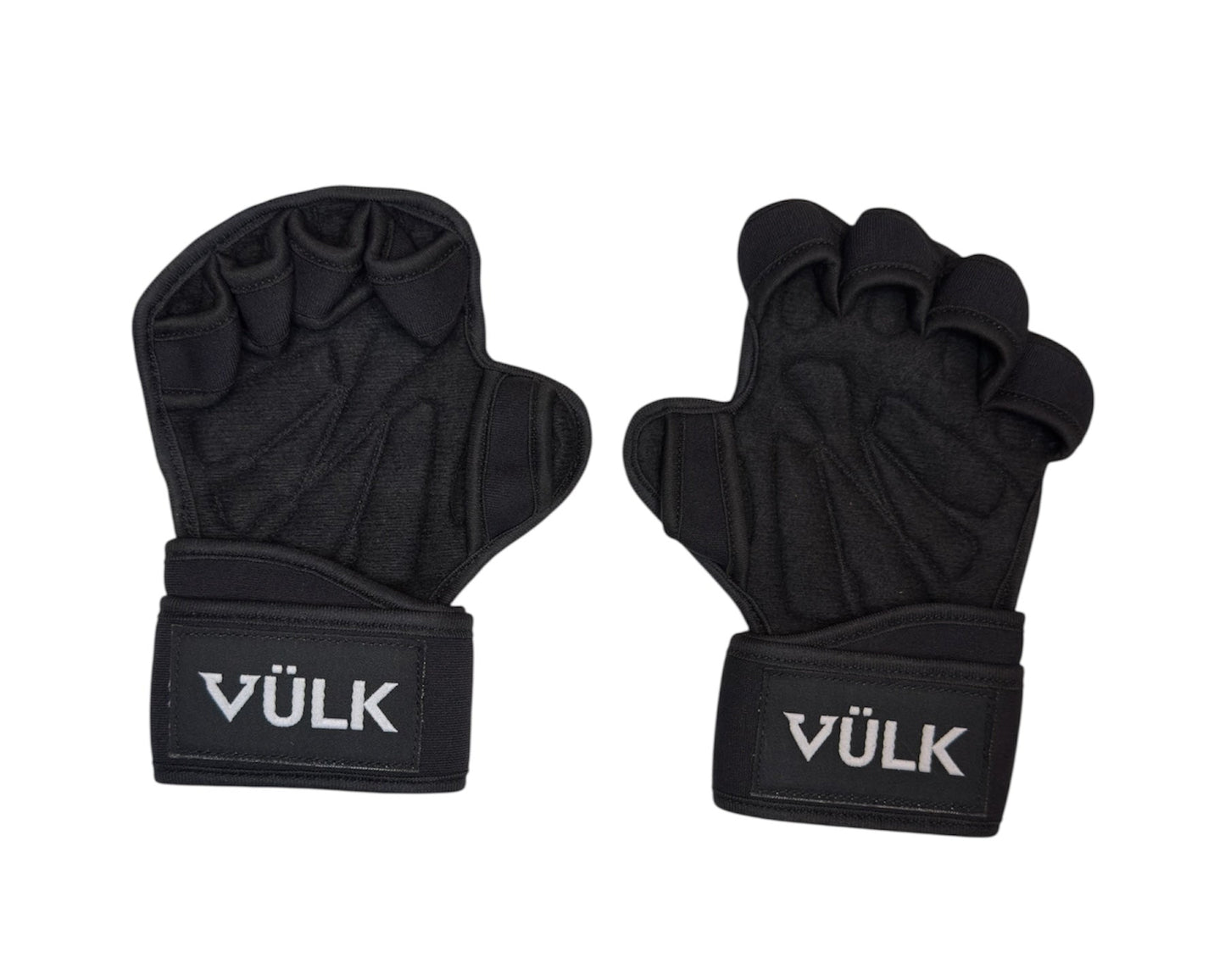 Guantes gym VÜLK HYBRID GRIP – Palma protegida, dedos libres